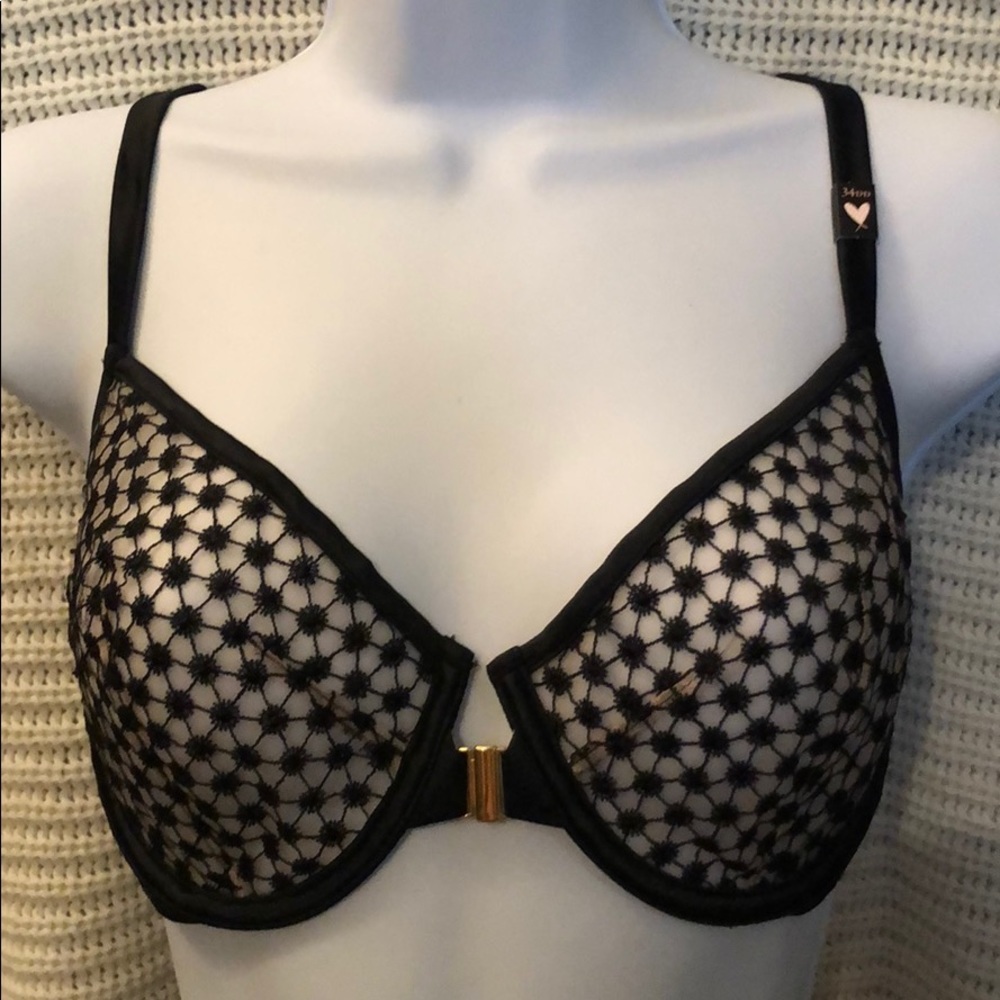 Black Victoria’s Secret Unlined Demi Bra, 34DD NWT